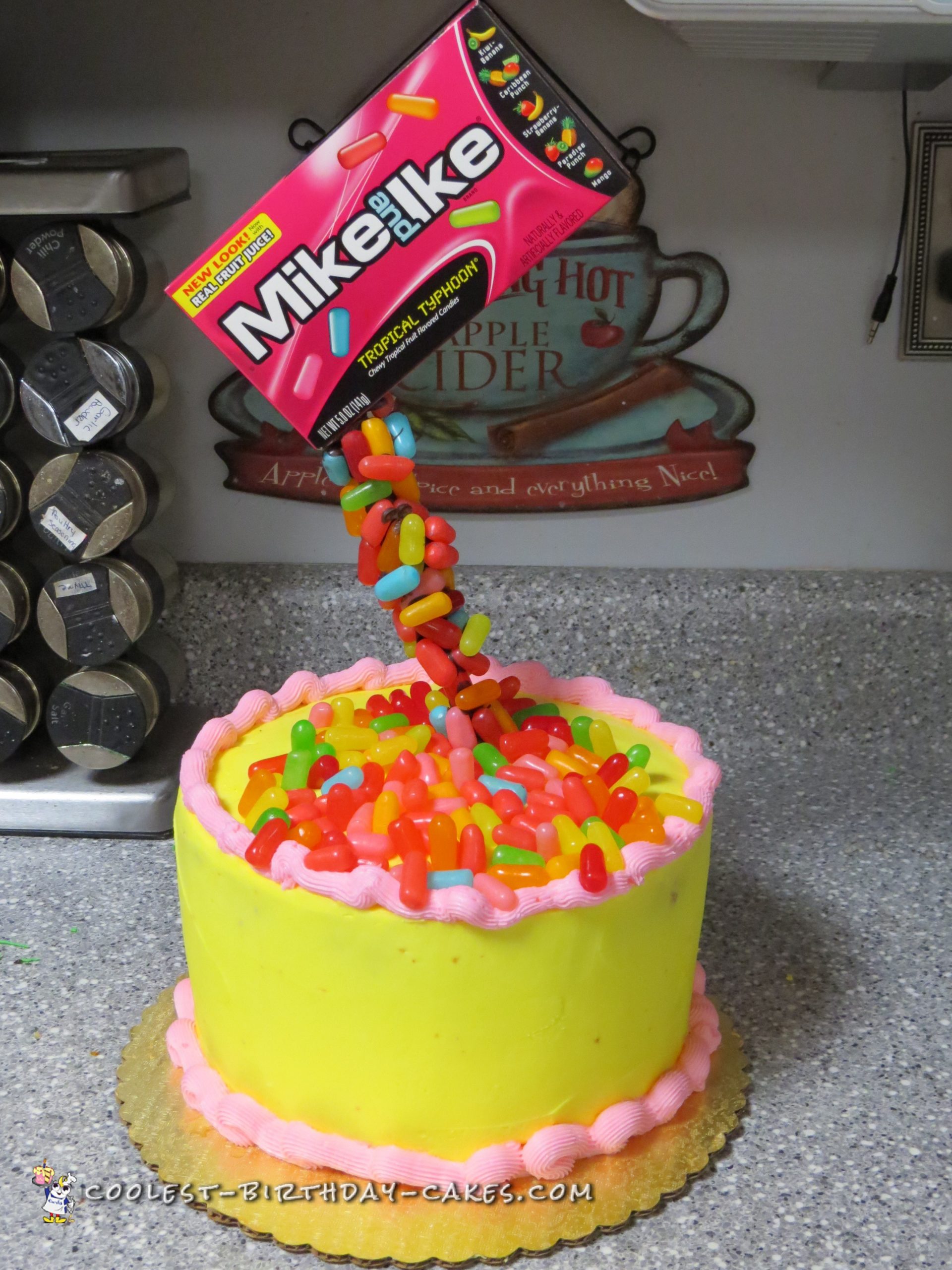 Cool Mike and Ike Anti Gravity Cake