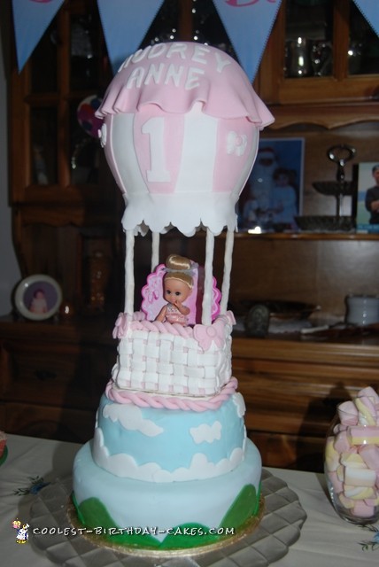 Sweet Hot Air Balloon Cake for Baby's 1st Birthday