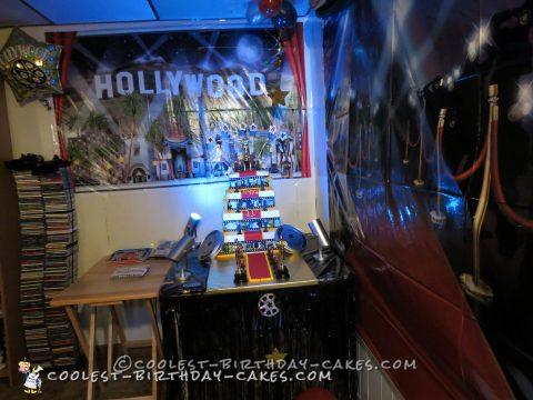 Awesome Tiered Hollywood Theme Cake