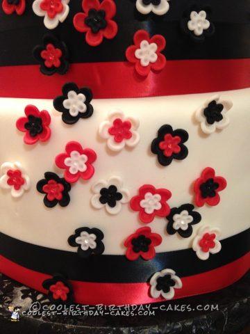 Red and White Lamp Wedding Cake