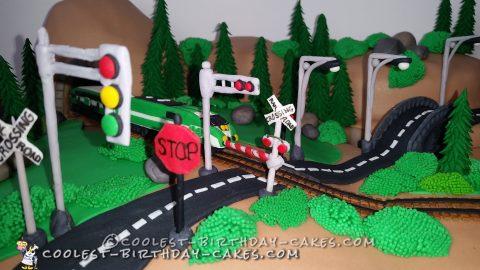 Coolest Ever Train Cake - So At-TRACK-tive!