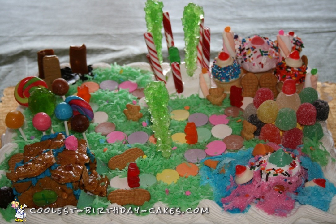 Cool Candyland Homemade Birthday Cake