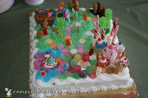 Cool Candyland Homemade Birthday Cake