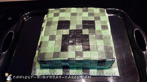 Cool Minecraft Creeper DIY Cake