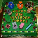 Awesome Minecraft Birthday Cake