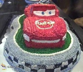 Cool Lightning McQueen Birthday Cake