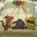 Homemade  Winnie the Pooh and Friends Birthday Cake