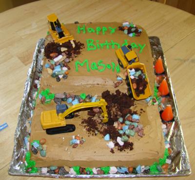 Construction Mountain Cake