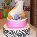 Homemade 13th Birthday Roller Skate Cake