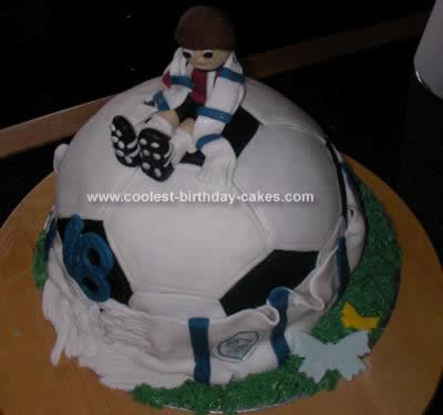 Homemade 18th Football Birthday Cake