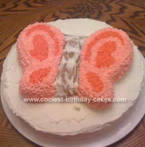 Homemade 1st Birthday Butterfly Cake
