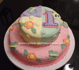 Homemade 1st Birthday Cake