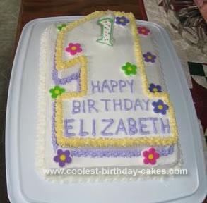 Homemade 1st Birthday Cake