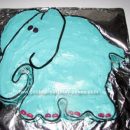Homemade 1st Birthday Elephant Cake