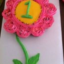 Homemade 1st Birthday Flower Cake