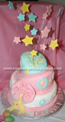 Homemade 1st Birthday Topsy Turvey Cake