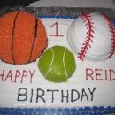 Homemade 1st Sports Ball Birthday Cake