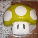 Homemade 1-up Mushroom Birthday Cake