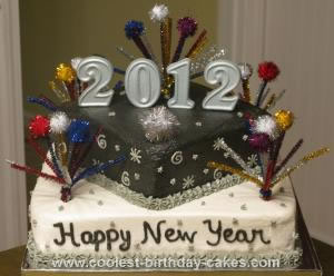 Homemade 2012 New Year's Cake
