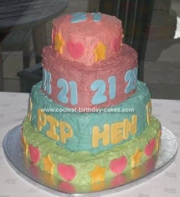 Homemade 21st Birthday Cake