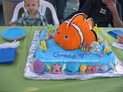 Homemade 2nd Birthday Finding Nemo Cake