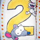 Homemade 2nd Birthday Toopy and Binoo Cake