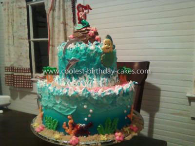 Coolest 2-Tier Ariel Cake