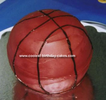 Homemade  3 D Basketball Cake