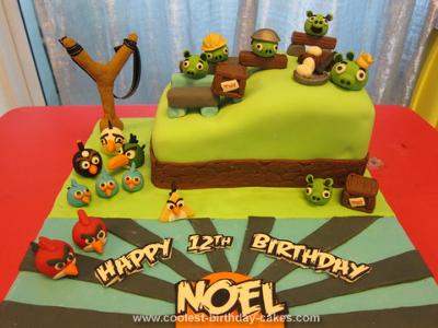 Homemade 3D Angry Birds Cake