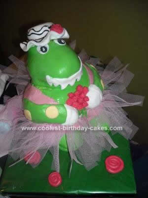 Homemade 3D Dorothy the Dinosaur Cake