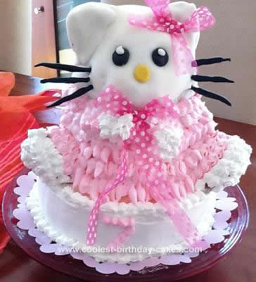 Homemade 3D Hello Kitty Cake