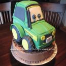 Homemade 3D John Deere Tractor Cake