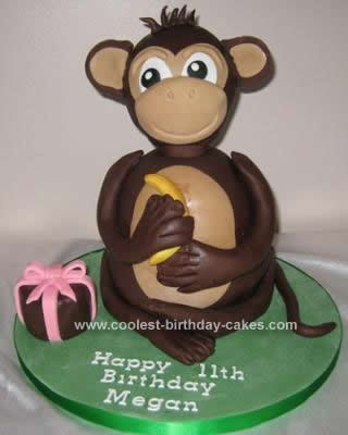 Homemade  3D Monkey Cake