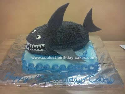 Homemade 3D Shark Cake