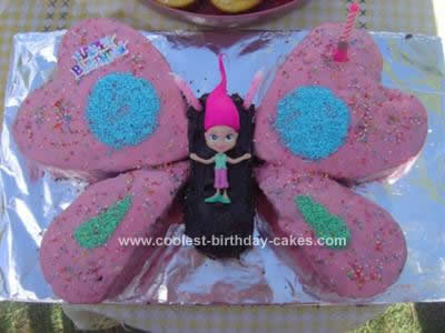 Homemade 3rd Birthday Butterfly Fairy Cake