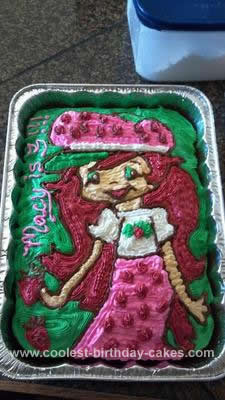 Homemade 3rd Birthday Strawberry Shortcake Cake