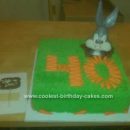 Homemade 40th Birthday Bugs Bunny Cake