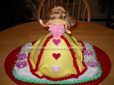 Homemade 4th Birthday Barbie Cake