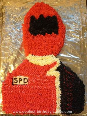 Homemade 4th Birthday Power Rangers Cake