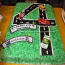 Homemade 4th Birthday Racetrack Cake