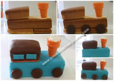 Homemade 4th Train Cake Idea