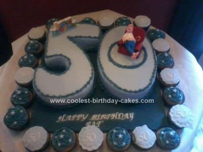 Homemade  50th Birthday Cake