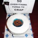 Homemade 50th Birthday Toilet Cake