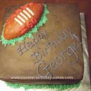 Homemade 60th Birthday Football Cake