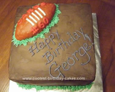 Homemade 60th Birthday Football Cake