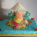 Homemade 60th Birthday Luau Cake