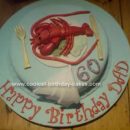 Homemade 60th Lobster Birthday Cake