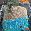 Homemade 7 Mile Beach Birthday Cake