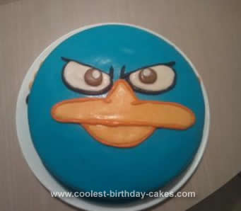 Homemade Agent P-Phineas and Ferb Cake