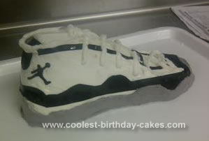 Homemade Air Jordan Shoe Cake